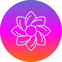 Floral Design Line Gradient Circle Icon vector