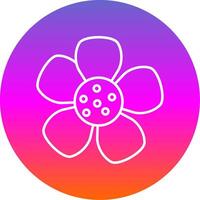 Nasturtium Line Gradient Circle Icon vector