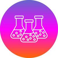 Chemistry Line Gradient Circle Icon vector