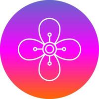 Pear Line Gradient Circle Icon vector