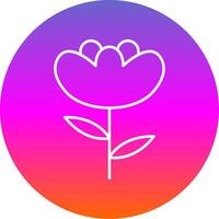 Iris Line Gradient Circle Icon vector