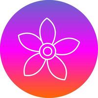 Alpine Forget Me Not Line Gradient Circle Icon vector