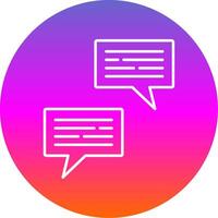 Conversation Line Gradient Circle Icon vector