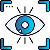 Eye Filled Gradient Icon vector