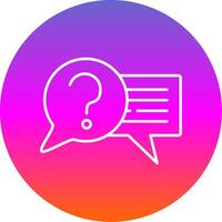 Question Line Gradient Circle Icon vector