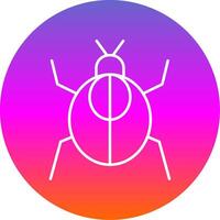 Cockroach Line Gradient Circle Icon vector