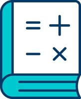 icono de vector de libro de matemáticas