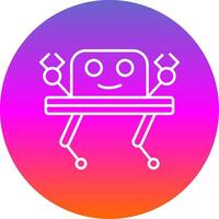 Robotics Line Gradient Circle Icon vector