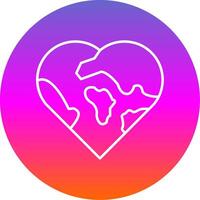 Love Line Gradient Circle Icon vector