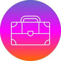 Suitcase Line Gradient Circle Icon vector
