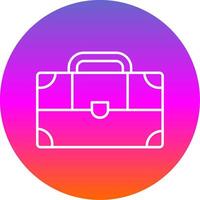 Suitcase Line Gradient Circle Icon vector