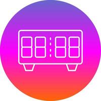 Digital Clock Line Gradient Circle Icon vector