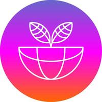 Ecosystem Line Gradient Circle Icon vector