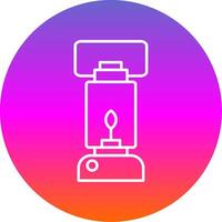 Oil Lamp Line Gradient Circle Icon vector