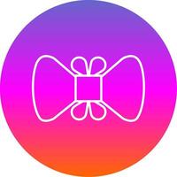 Bowtie Line Gradient Circle Icon vector