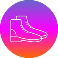 Boots Line Gradient Circle Icon vector