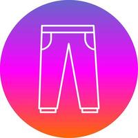 Trousers Line Gradient Circle Icon vector