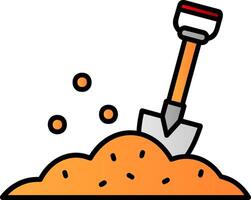 Shovel Filled Gradient Icon vector