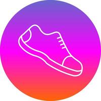 Running Shoes Line Gradient Circle Icon vector