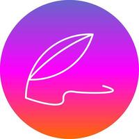 Quill Line Gradient Circle Icon vector