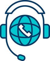 World Call Center Vector Icon