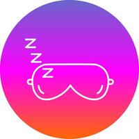 Sleeping Mask Line Gradient Circle Icon vector