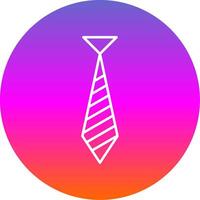 Tie Line Gradient Circle Icon vector