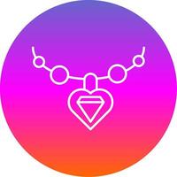 Necklace Line Gradient Circle Icon vector