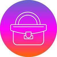 Handbag Line Gradient Circle Icon vector