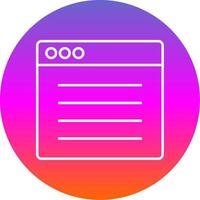 Website Line Gradient Circle Icon vector