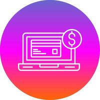 Payment Method Line Gradient Circle Icon vector