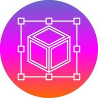 Scale Line Gradient Circle Icon vector