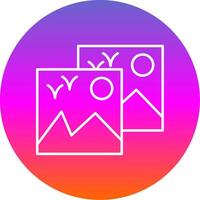 Images Line Gradient Circle Icon vector
