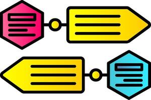 Infographic elements Filled Gradient Icon vector