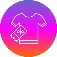 Shirt Line Gradient Circle Icon vector