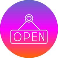 Open Line Gradient Circle Icon vector