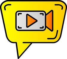 Video chat Filled Gradient Icon vector