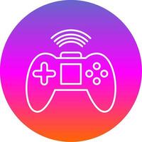 Joystick Line Gradient Circle Icon vector