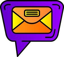 Mail Filled Gradient Icon vector