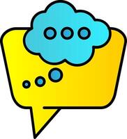 Thinking Filled Gradient Icon vector