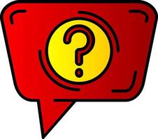Question Filled Gradient Icon vector