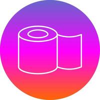 Tissue Roll Line Gradient Circle Icon vector