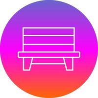 Bench Line Gradient Circle Icon vector