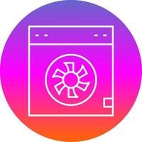 Cooler Line Gradient Circle Icon vector