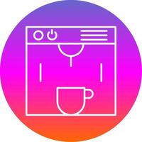 Coffe Maker Line Gradient Circle Icon vector