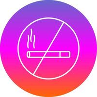 No Smoking Line Gradient Circle Icon vector