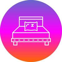 Pillow Line Gradient Circle Icon vector