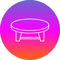 Coffee Table Line Gradient Circle Icon vector