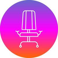 Armchair Line Gradient Circle Icon vector