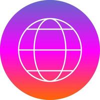 World Line Gradient Circle Icon vector